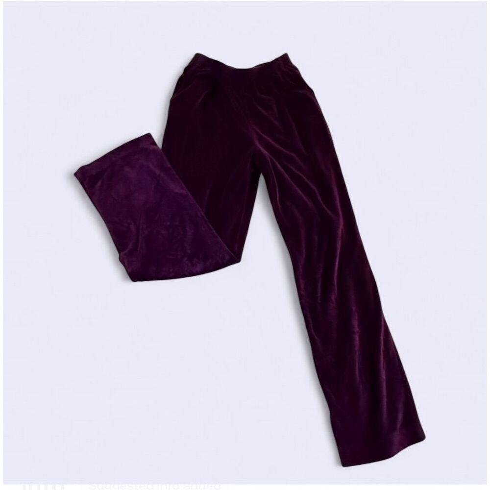 Alfred Dunner Women's Floral Top & Velvet Pants Set Purple Size S - Picture 5 of 9
